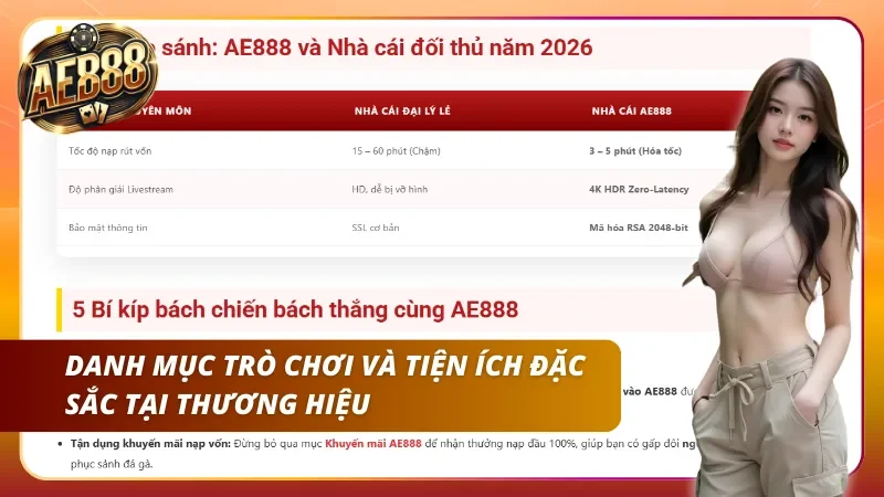 Hệ sinh thái trò chơi và tiện ích nổi bật tại thương hiệu hàng đầu